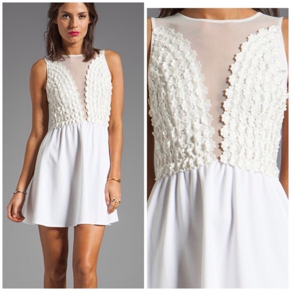 SOLD For Love And Lemons White Floral Dress - Picture 7 of 8